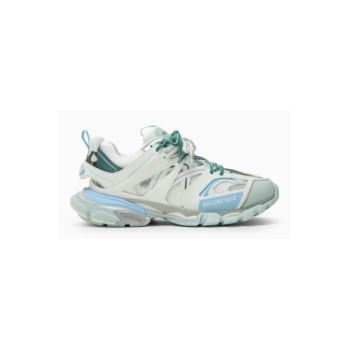 TRACK WHITE/BLUE/GREY MESH AND NYLON TRAINER