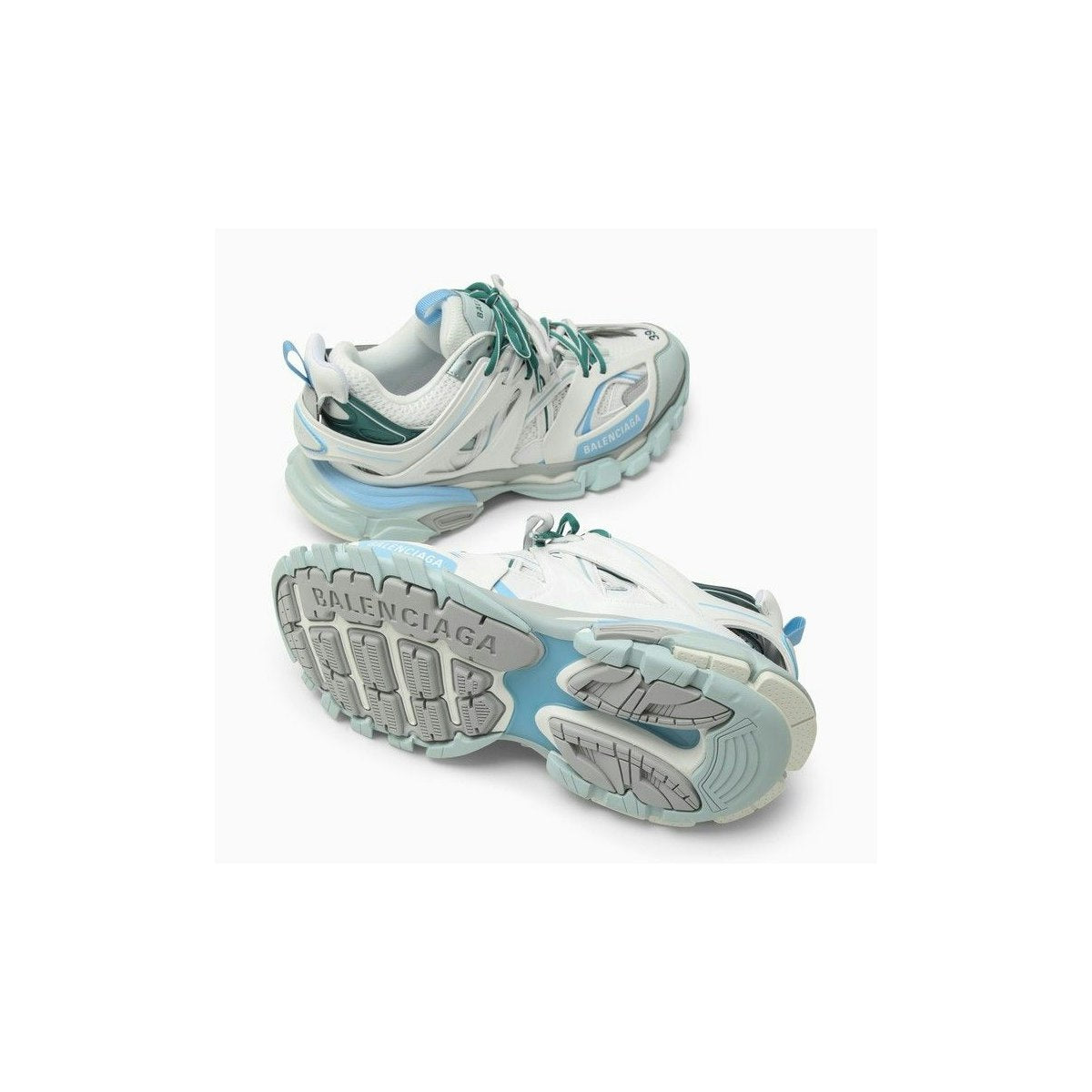 TRACK WHITE/BLUE/GREY MESH AND NYLON TRAINER
