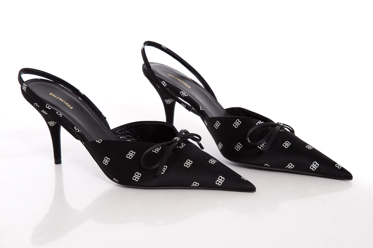 Balenciaga Black Slingback Heels SZ 36