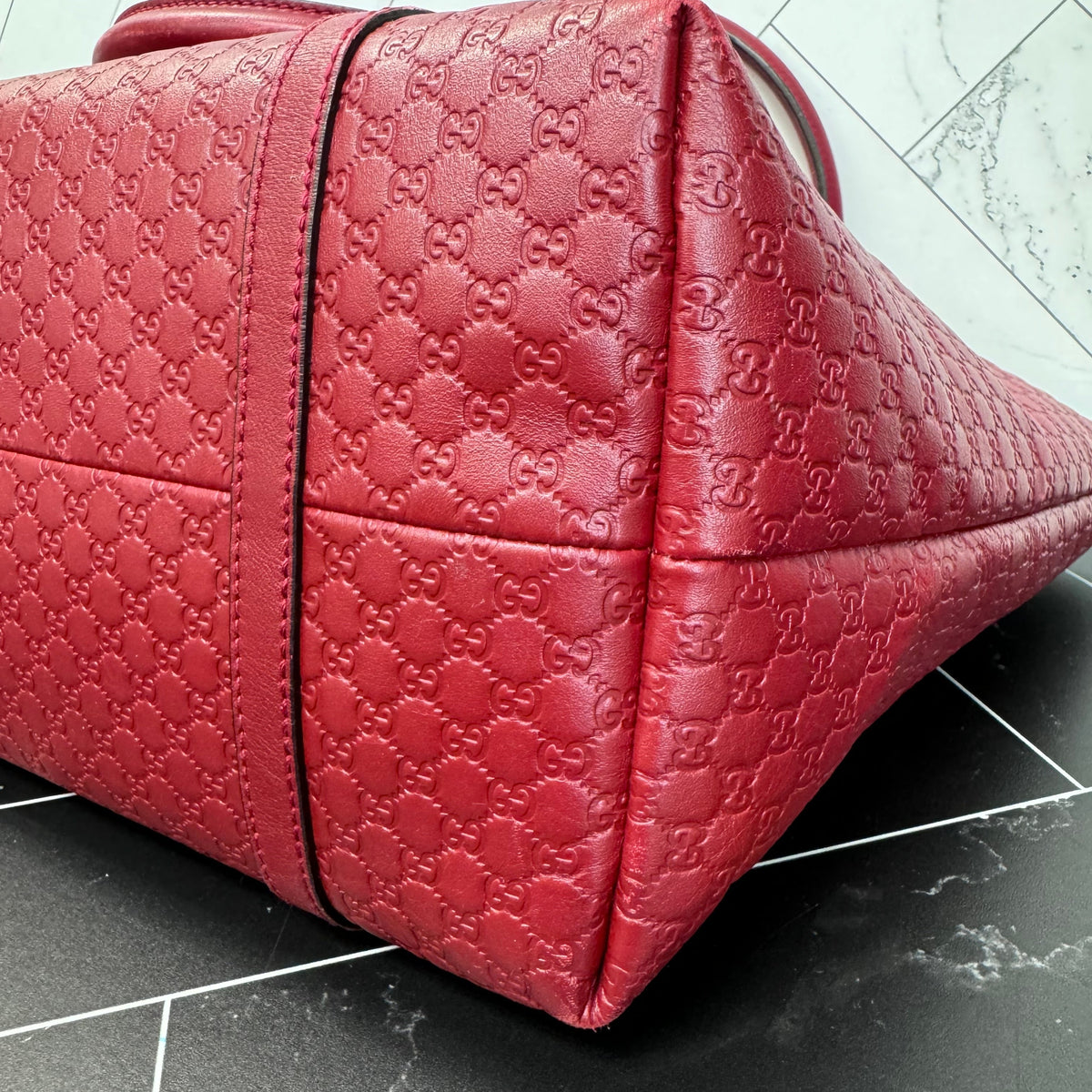 Gucci Red Microguccissima Leather Joy Tote Bag