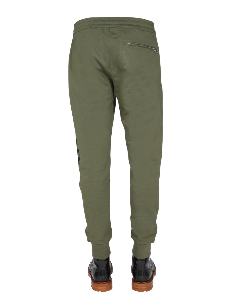 Alexander Mcqueen Men Jogging Pants With Graffiti Logo