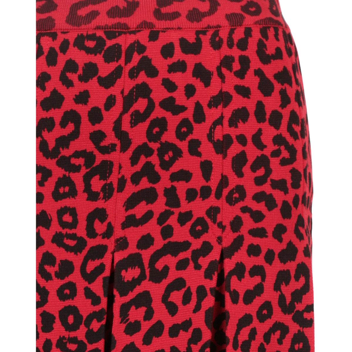 Gucci Womens Leopard Print Silk Skirt