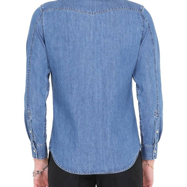 Alexander Mcqueen Men Shirt With Embroidered Logo