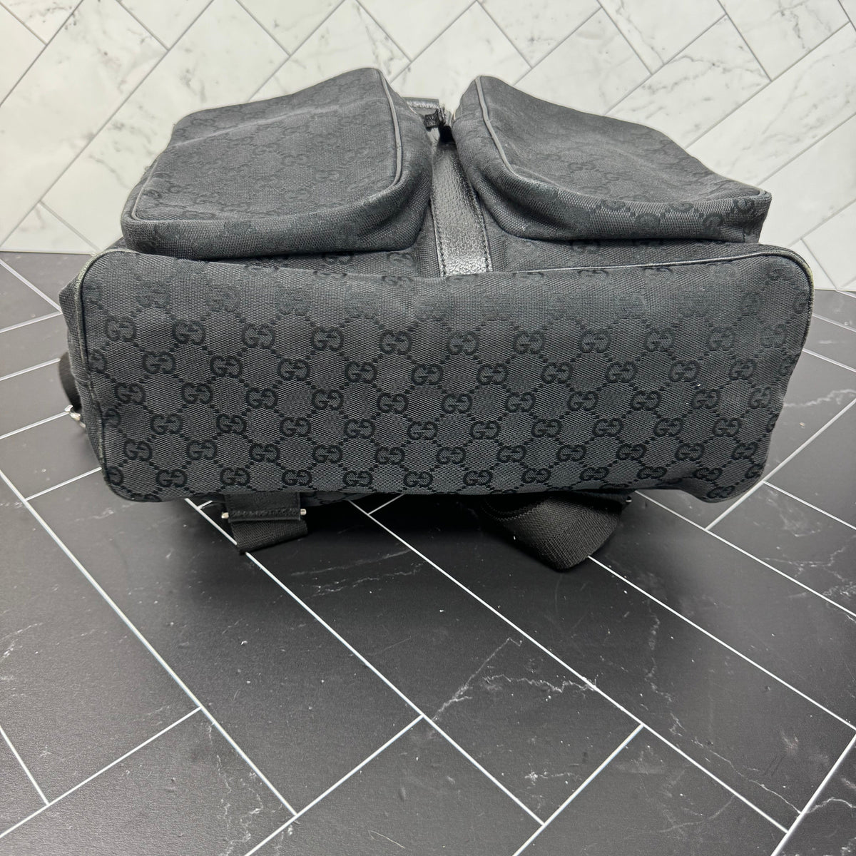 Gucci Black Canvas Backpack