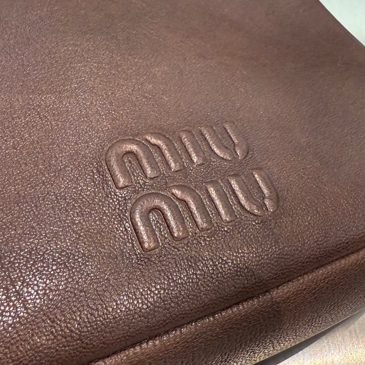 MIU M NAPPA LEATHER POUCH