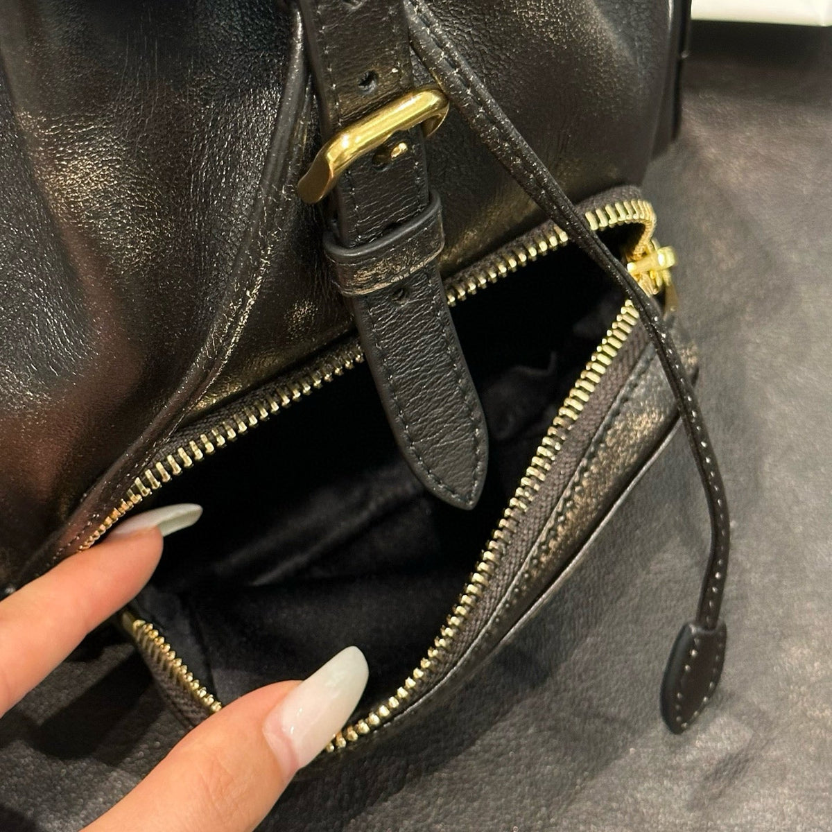 MIU M LEATHER BACKPACK