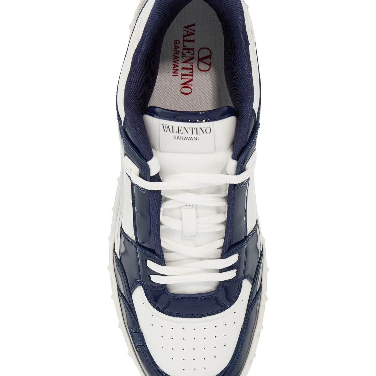 PATENT LEATHER FREEDOTS LOW-TOP SNEAKERS