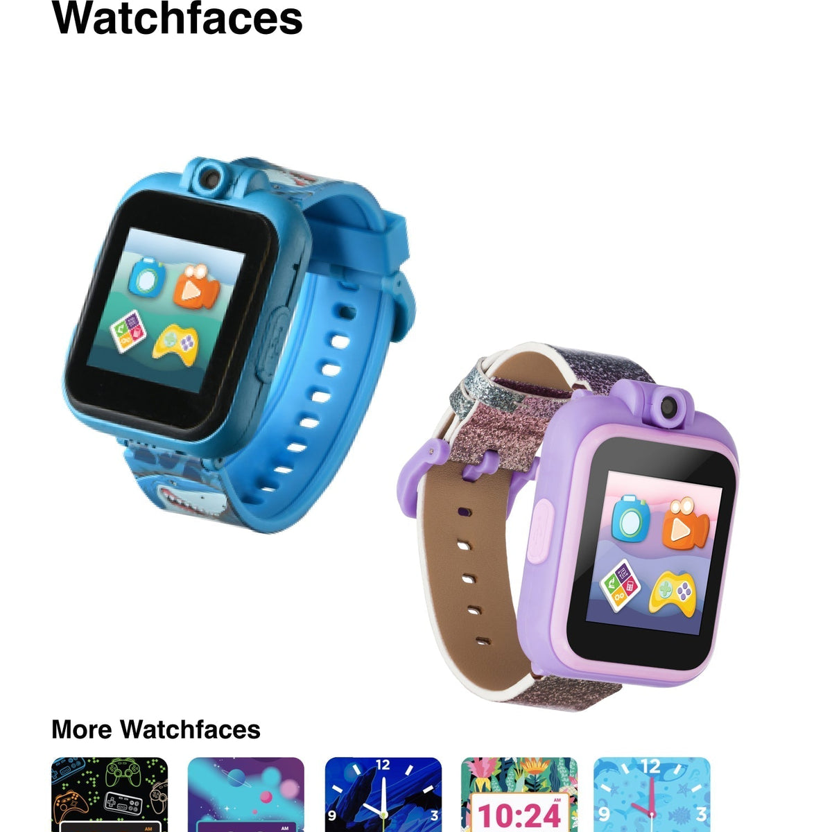 PlayZoom 2 Kids Smartwatch with Headphones: Blue Multi Shark