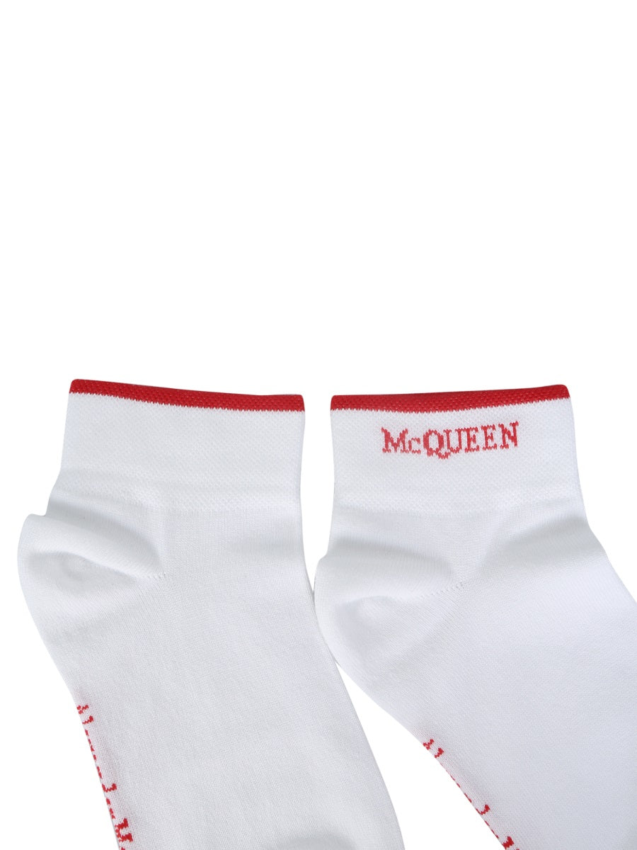 Alexander Mcqueen Women Sock With Logo