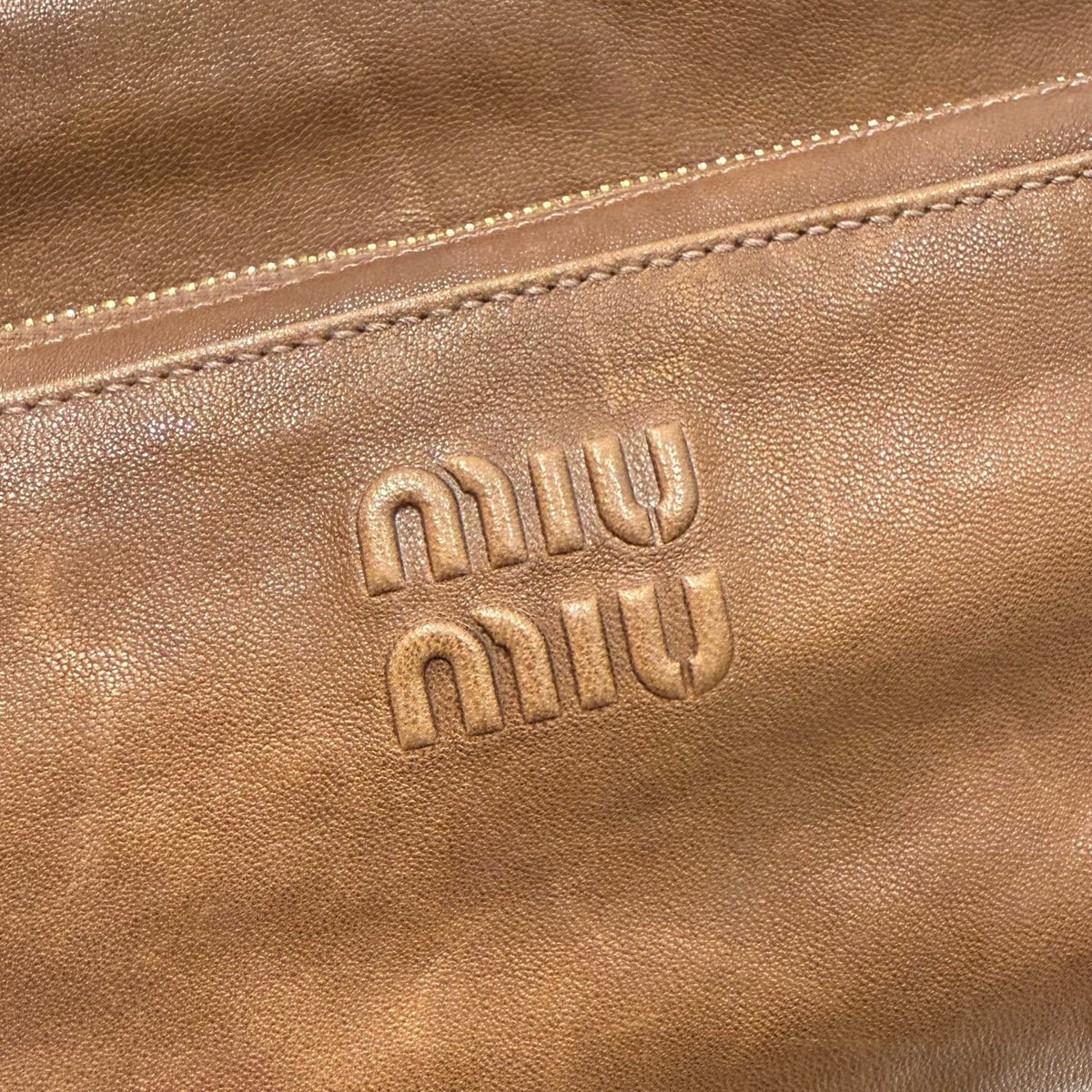 MIU M NAPPA LEATHER TOP HANDLE BAG