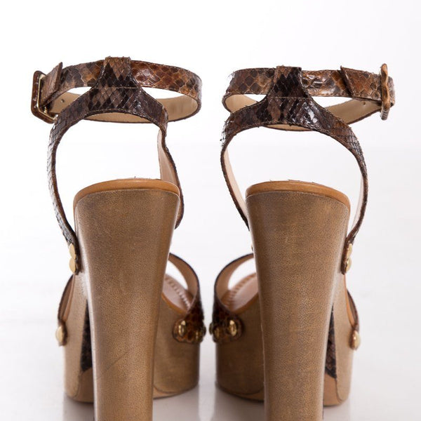 Alexander Birman Brown Python Platforms SZ 37.5