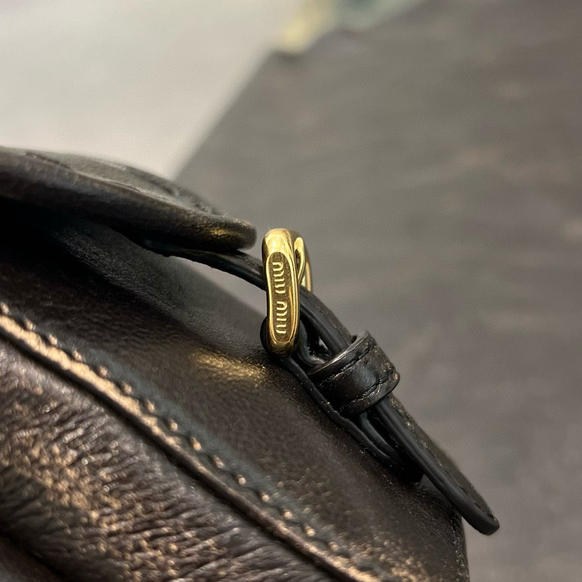 MIU M LEATHER BACKPACK