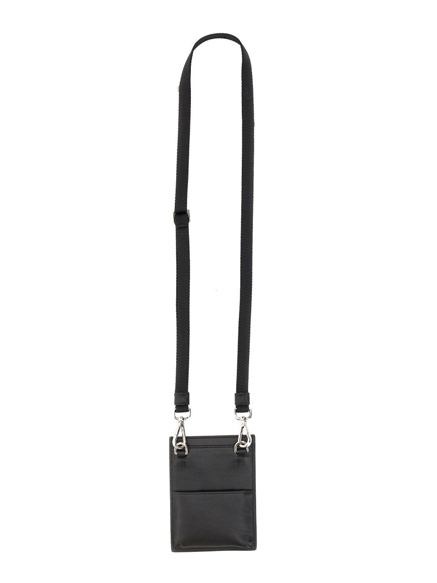 Alexander Mcqueen Men Card Holder With Logo Print