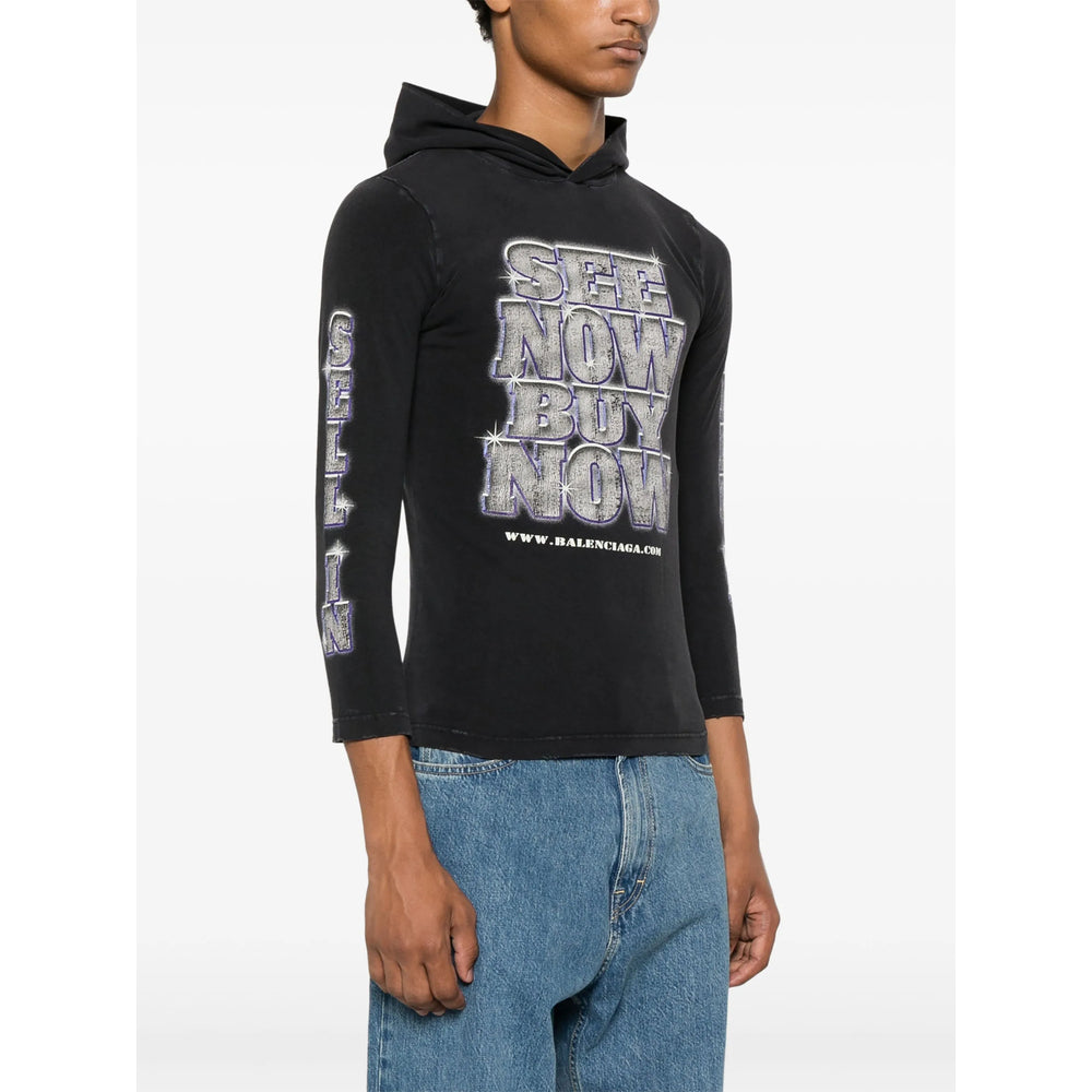 Balenciaga Black T-Shirts & Vests - T-Shirts Men