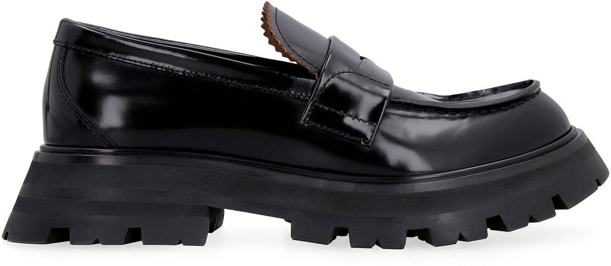 Luxurious Leather & Raffia Loafers