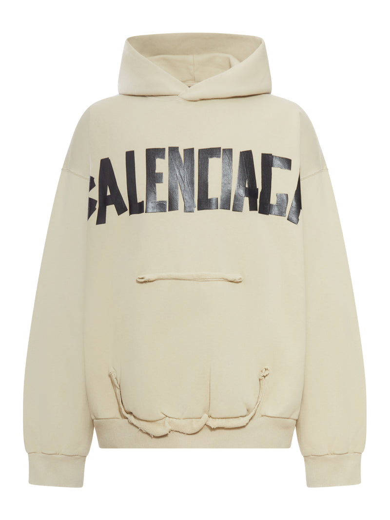 Balenciaga Men Hoodie With Ripped Pocket