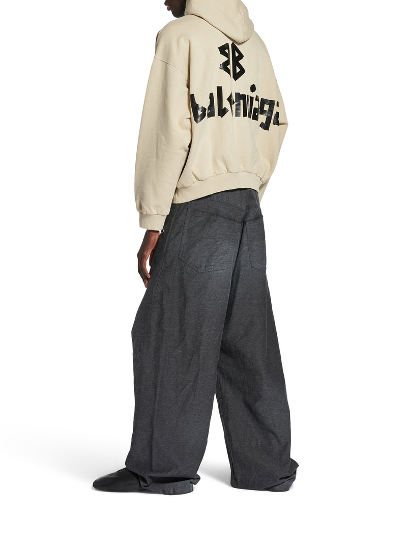 Balenciaga Men Hoodie With Ripped Pocket