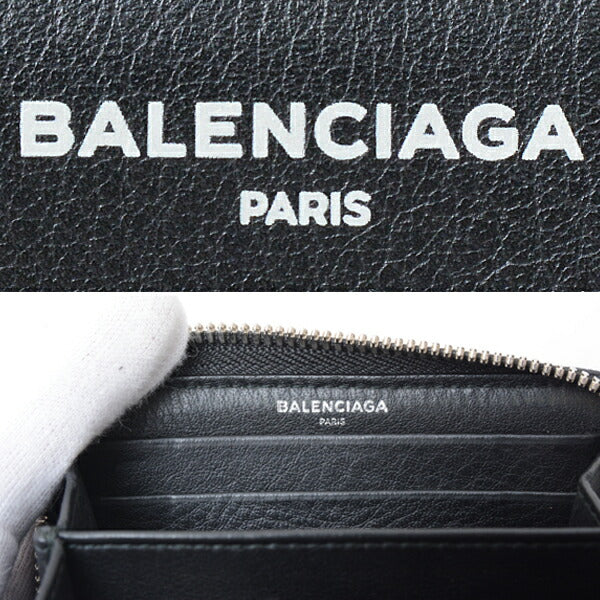 balenciaga Leather Coin Case Black 489801