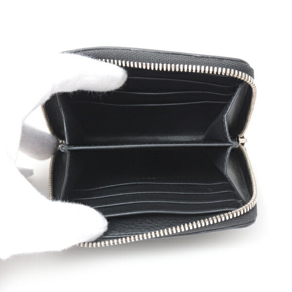 balenciaga Leather Coin Case Black 489801