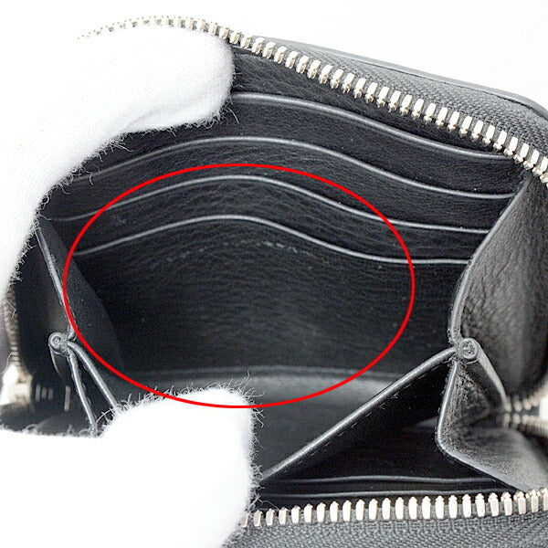 balenciaga Leather Coin Case Black 489801
