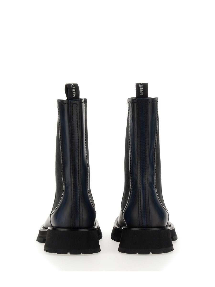 Alexander Mcqueen Men Leather Boot