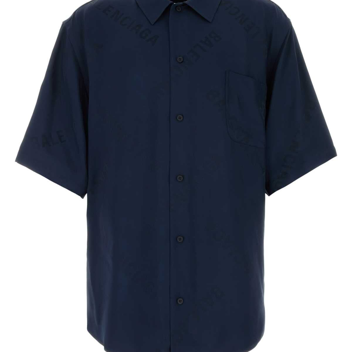 BALENCIAGA Oversized Mini Viscose Shirt for Men