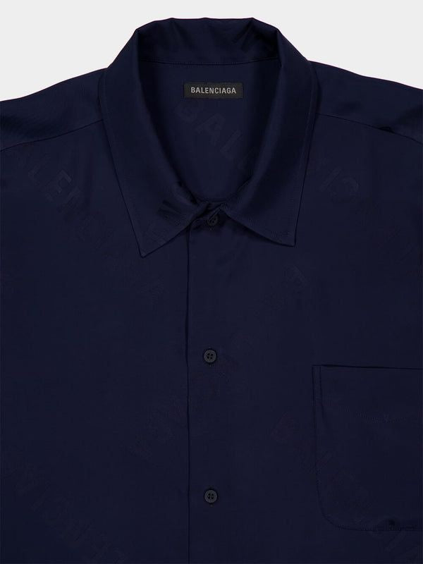 BALENCIAGA Oversized Mini Viscose Shirt for Men