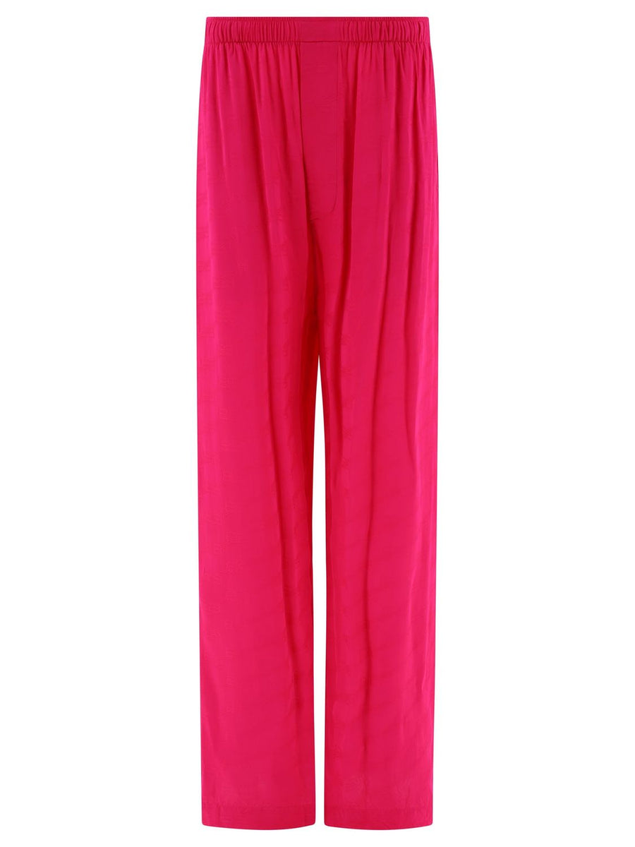 BALENCIAGA High Rise Regular Fit Monogram Trousers