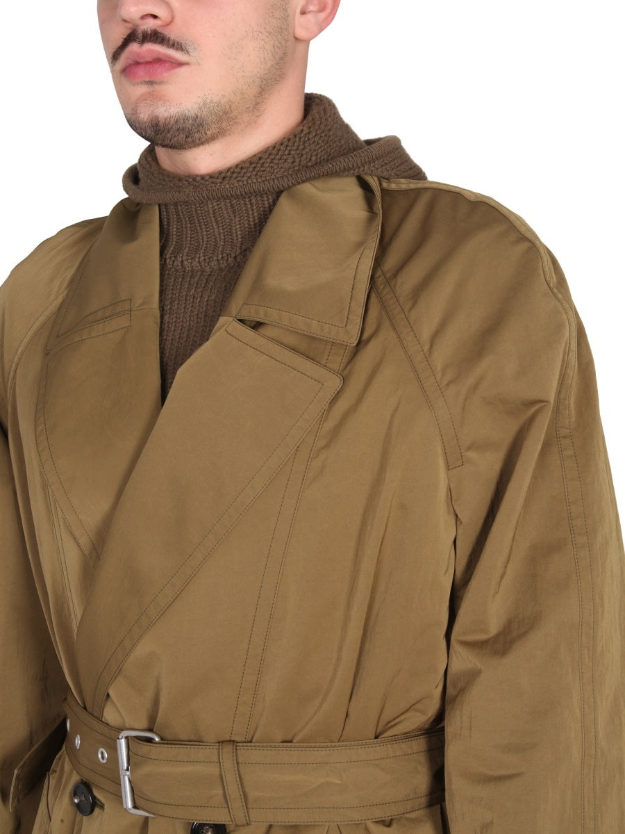 Bottega Veneta Men Nylon Folding Trench Coat