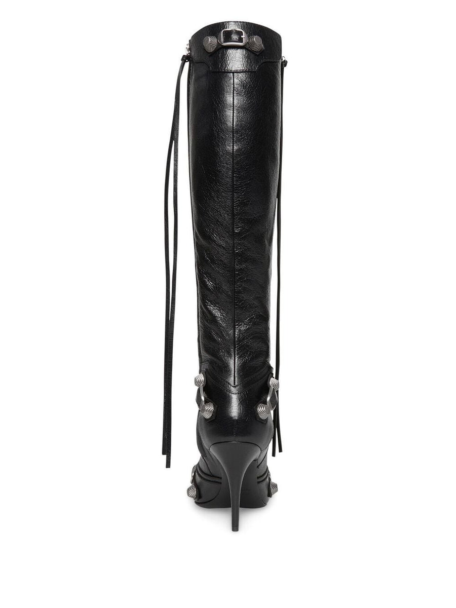 BALENCIAGA Chic Stiletto Leather Boots - 90MM