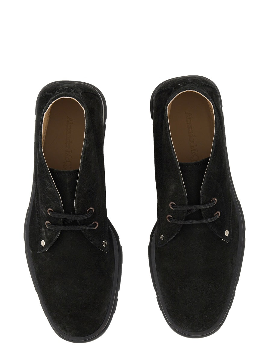 Alexander Mcqueen Men Suede Boot