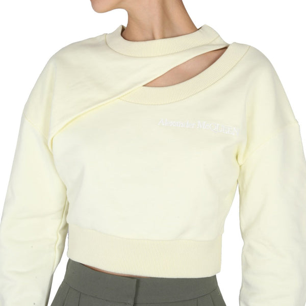 Alexander Mcqueen Women Cropped Sweatshirt