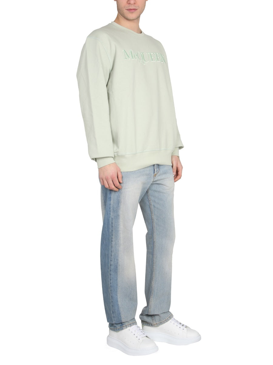 Alexander Mcqueen Men Sweatshirt With Logo Embroidery