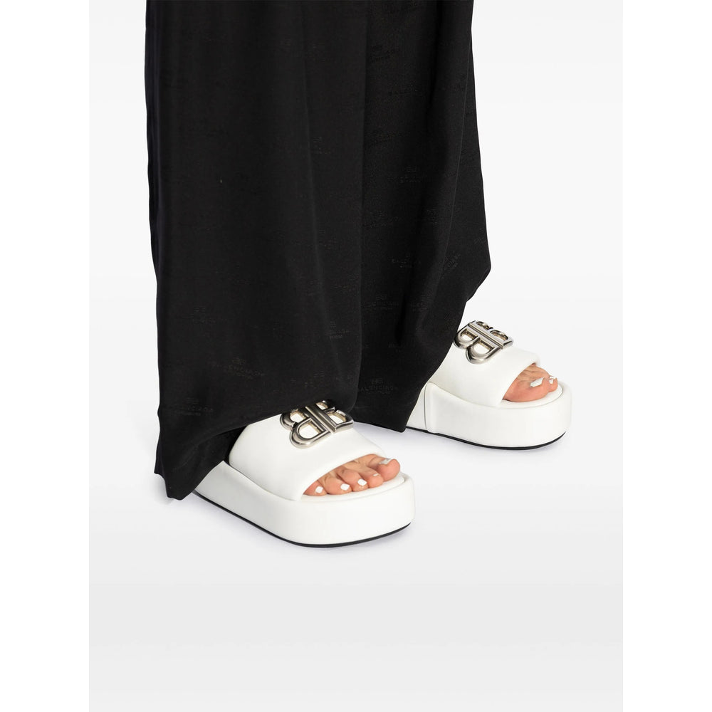 Balenciaga White Flip-Flops & Slides Women