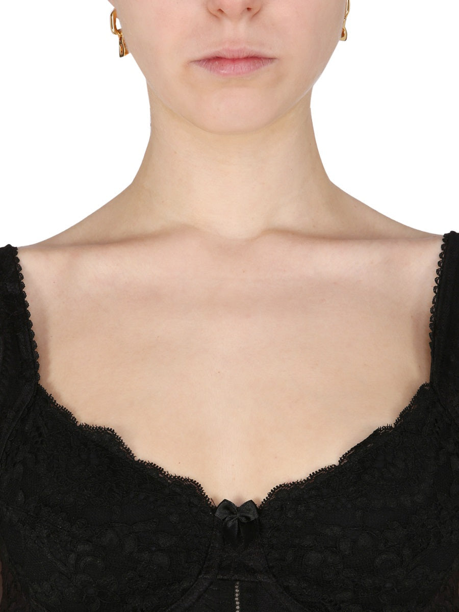 BALENCIAGA Fitted Lace Top