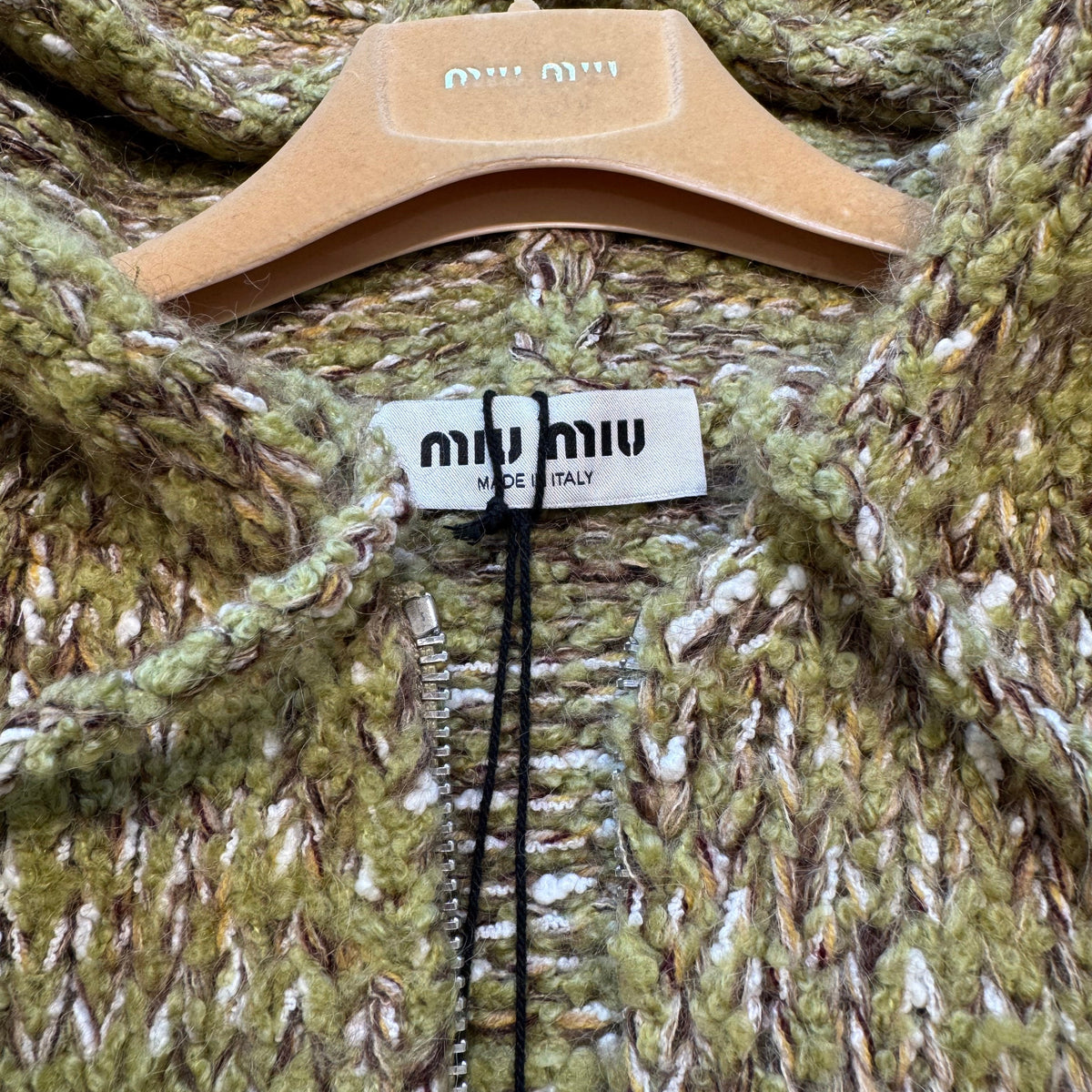 MIU M ZIP CARDIGAN