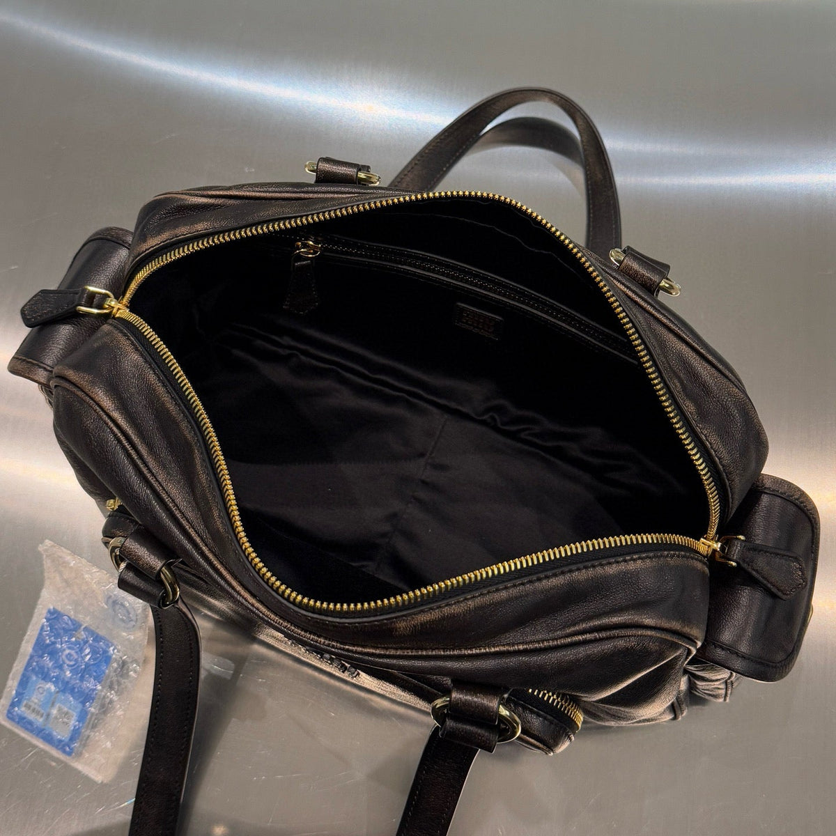 MIU M NAPPA LEATHER TOP HANDLE BAG