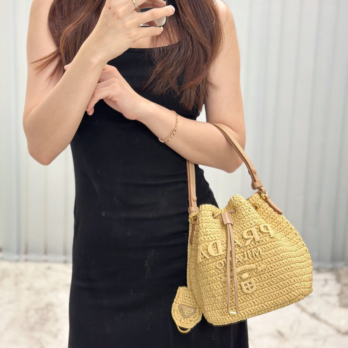 PD CROCHET MINI BUCKET BAG