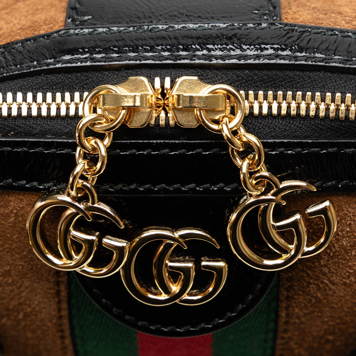 GUCCI Medium Web Ophidia Suede Satchel