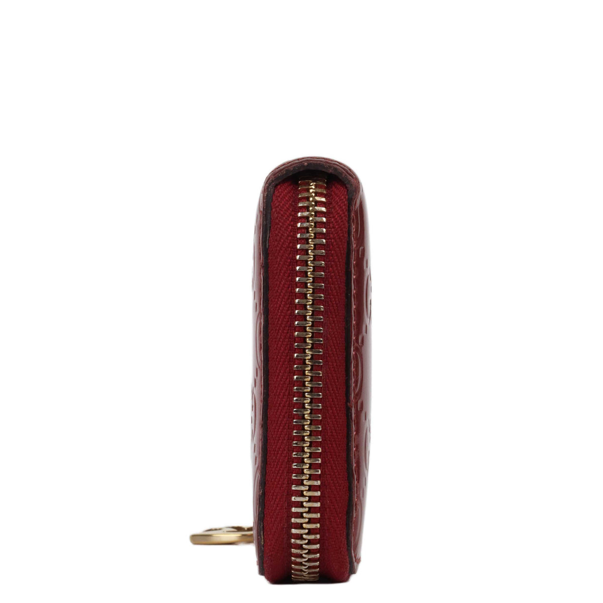 Gucci Metallic Pink Patent Zipped Long Wallet.