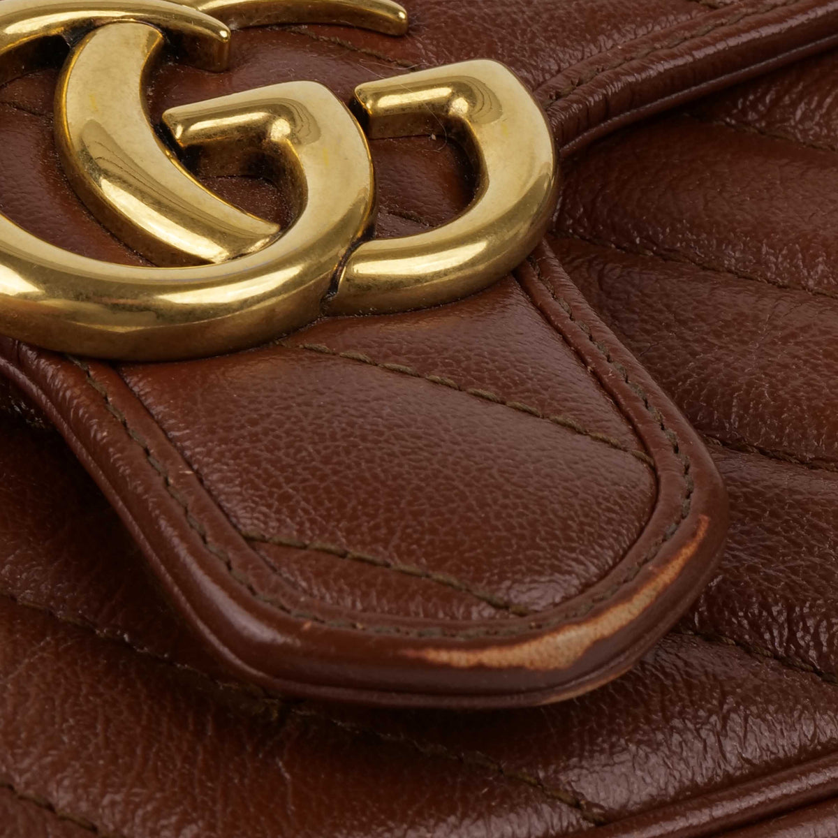Gucci Mini Marmont Caramel Shoulder Bag.