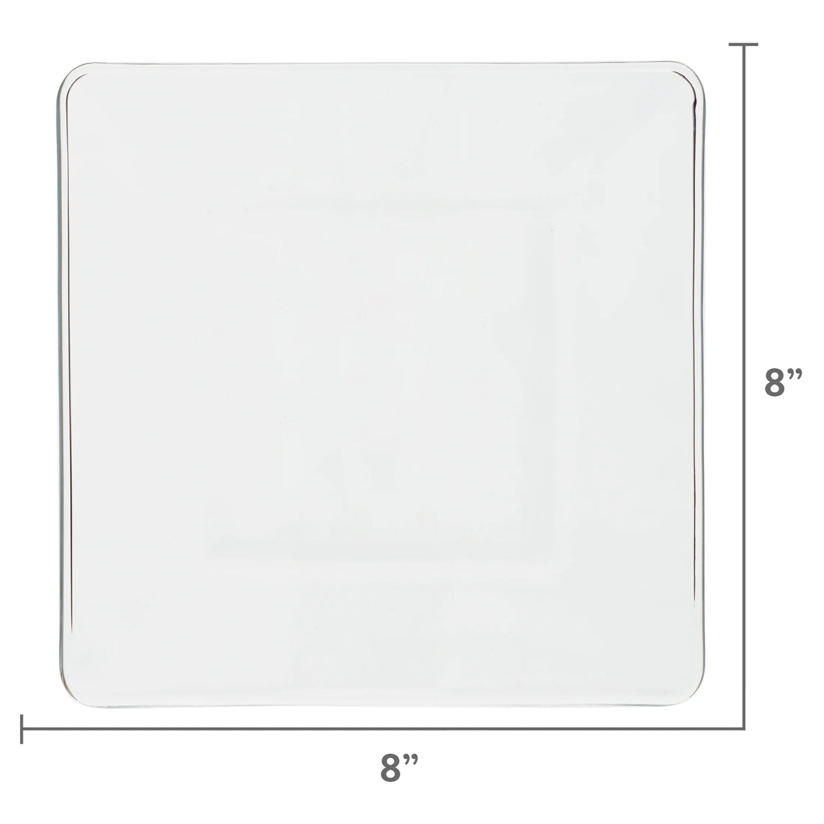 12-Piece Square Clear Glass Dinnerware Set