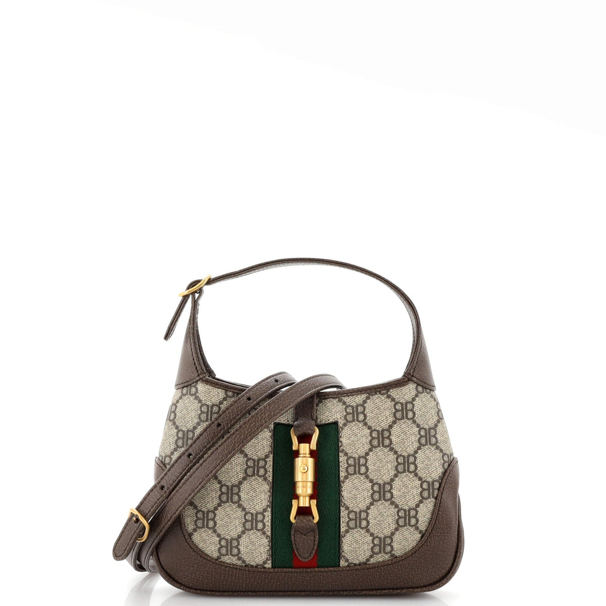 Balenciaga x Gucci The Hacker Project Jackie 1961 Hobo BB Coated Canvas Mini
