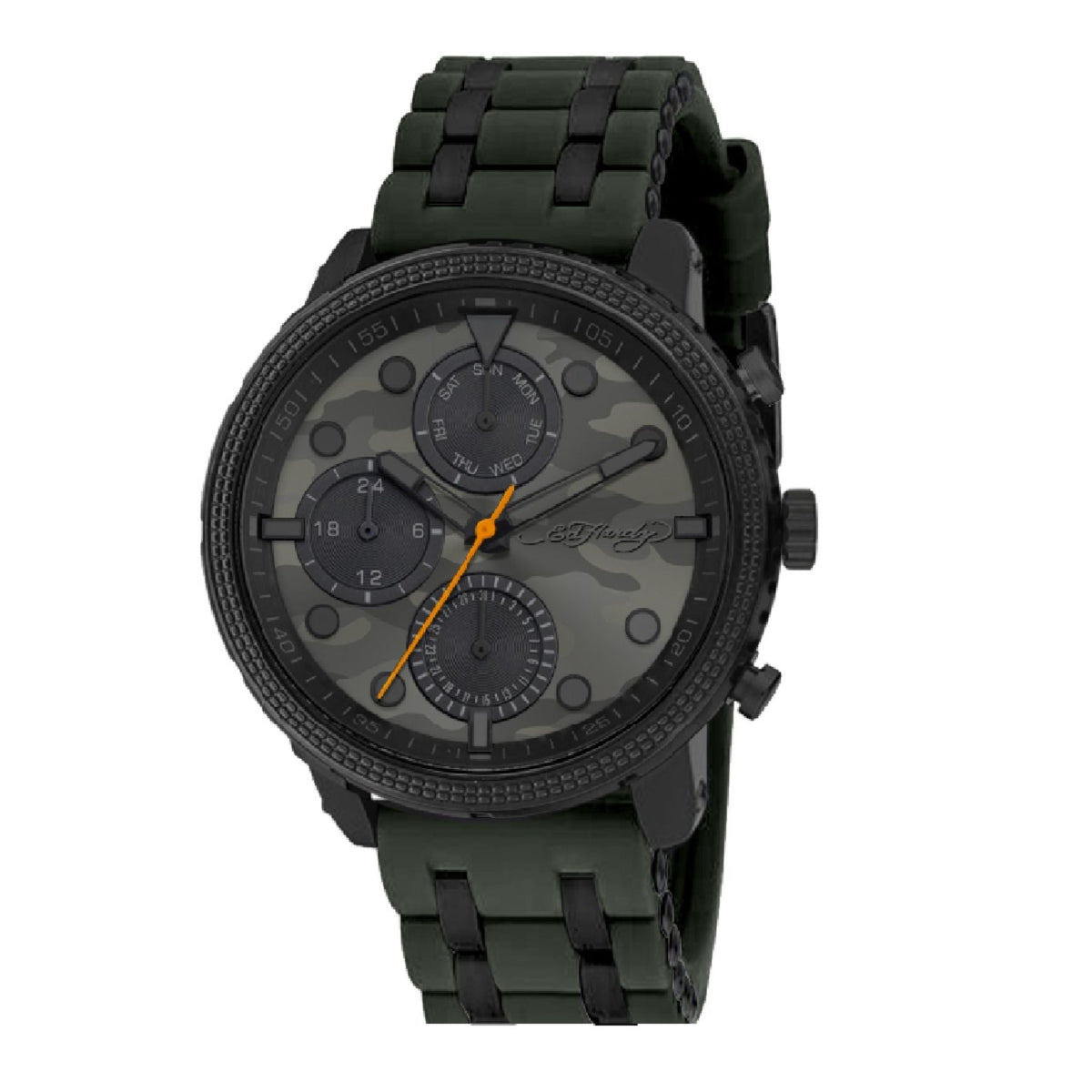 Ed Hardy Men's Two-tone Silicone Strap Watch 48mm