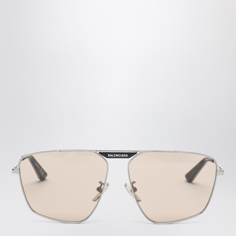 Balenciaga Tag 2.0 Navigator Light Brown Sunglasses Women