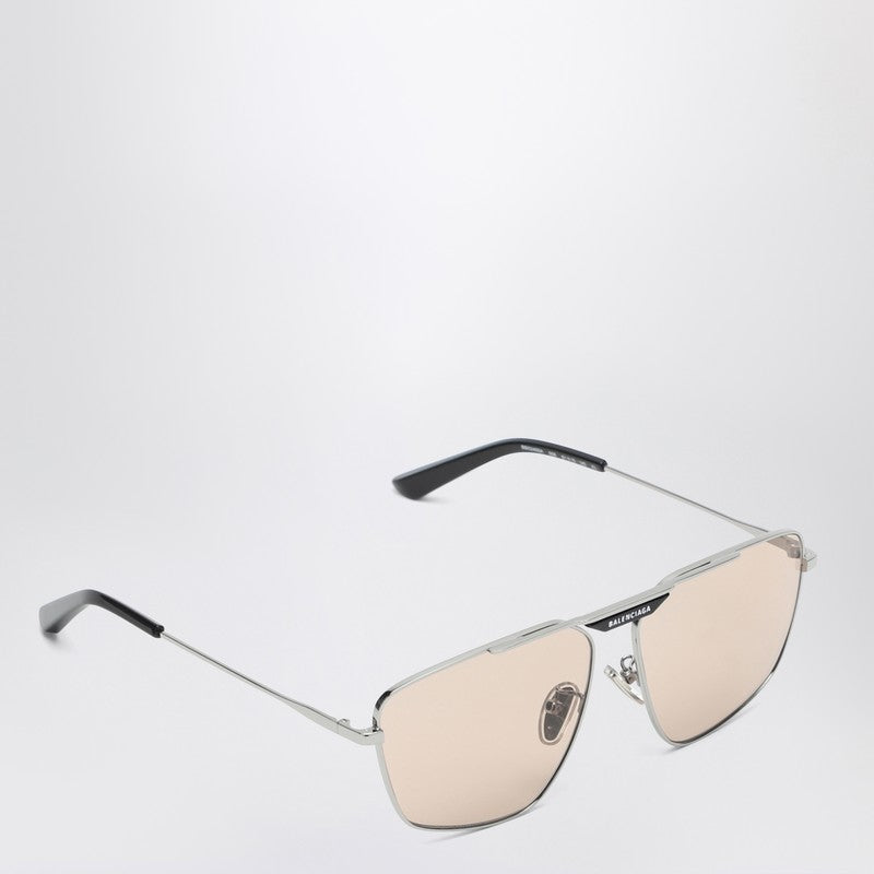 Balenciaga Tag 2.0 Navigator Light Brown Sunglasses Women