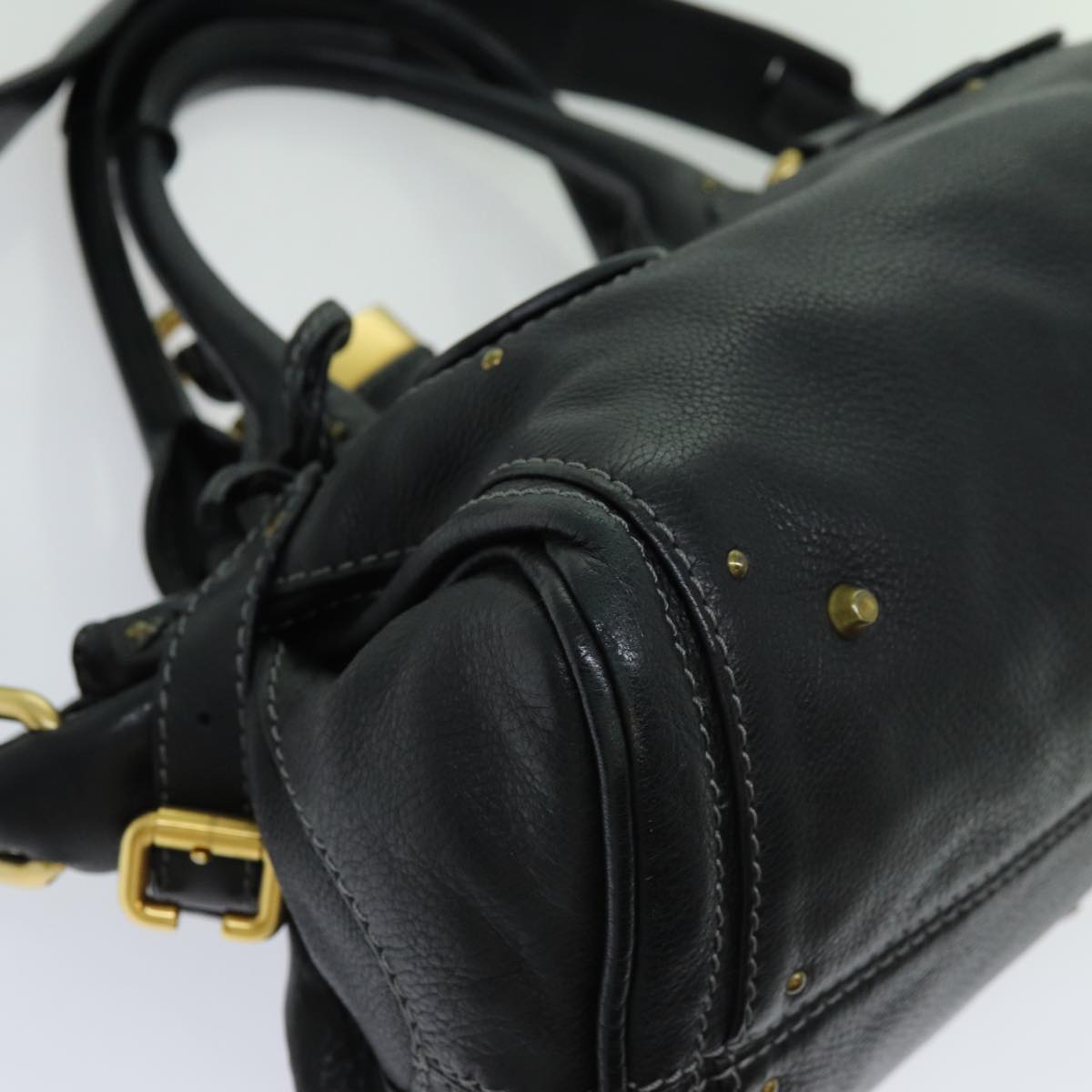Chloe Paddington Hand Bag Leather 2way Black 70392