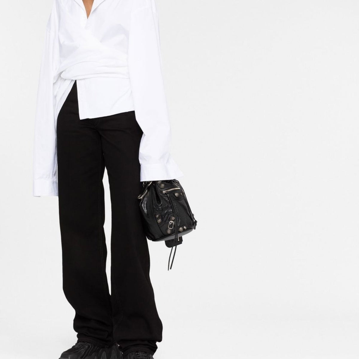 BALENCIAGA Oversized Wrap Shirt - Long Sleeve