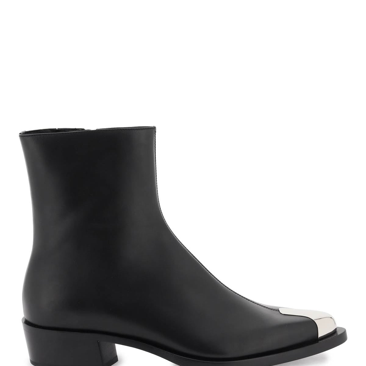 LEATHER PUNK ANKLE BOOTS