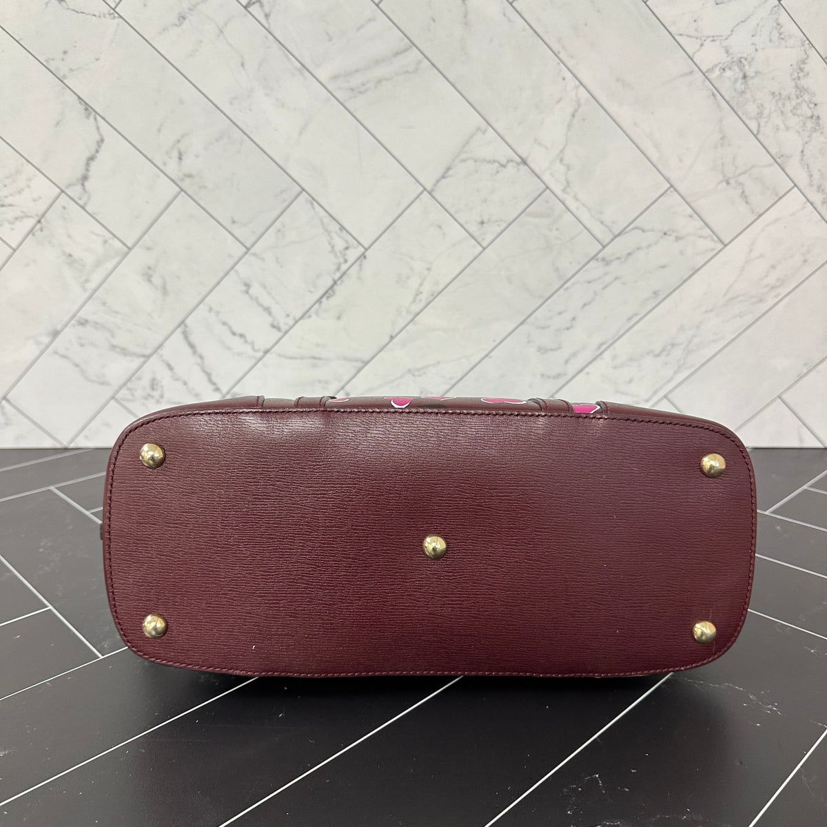 Gucci Purple Leather Heart 2-Way Crossbody Bag
